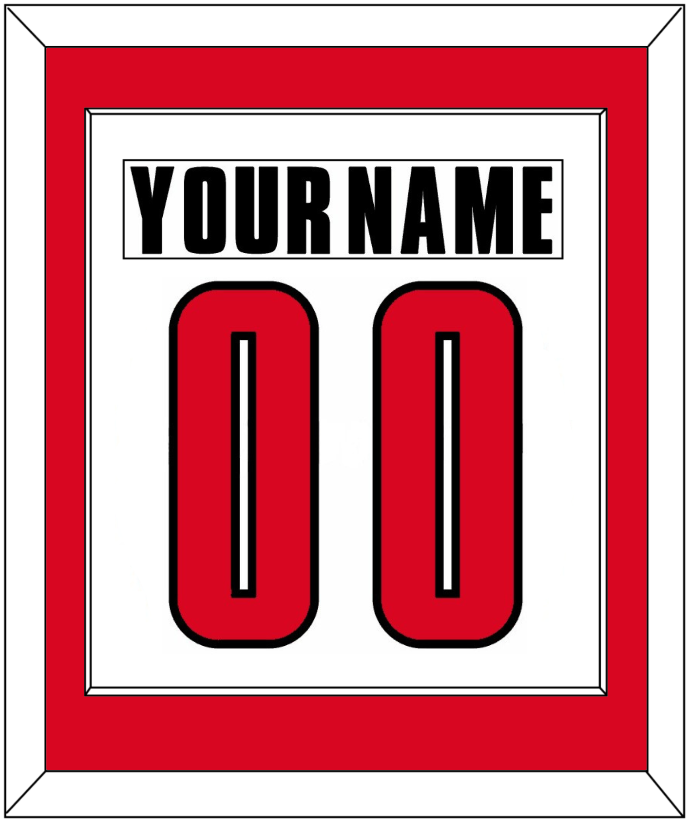 Canada Men's Hockey Nameplate & Number (Back) Combined - 2002 Olympics Home White - Essential Tier 1