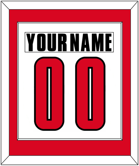 Canada Men's Hockey Nameplate & Number (Back) Combined - 2002 Olympics Home White - Essential Tier 1