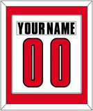 Canada Men's Hockey Nameplate & Number (Back) Combined - 2002 Olympics Home White - Single Mat 1