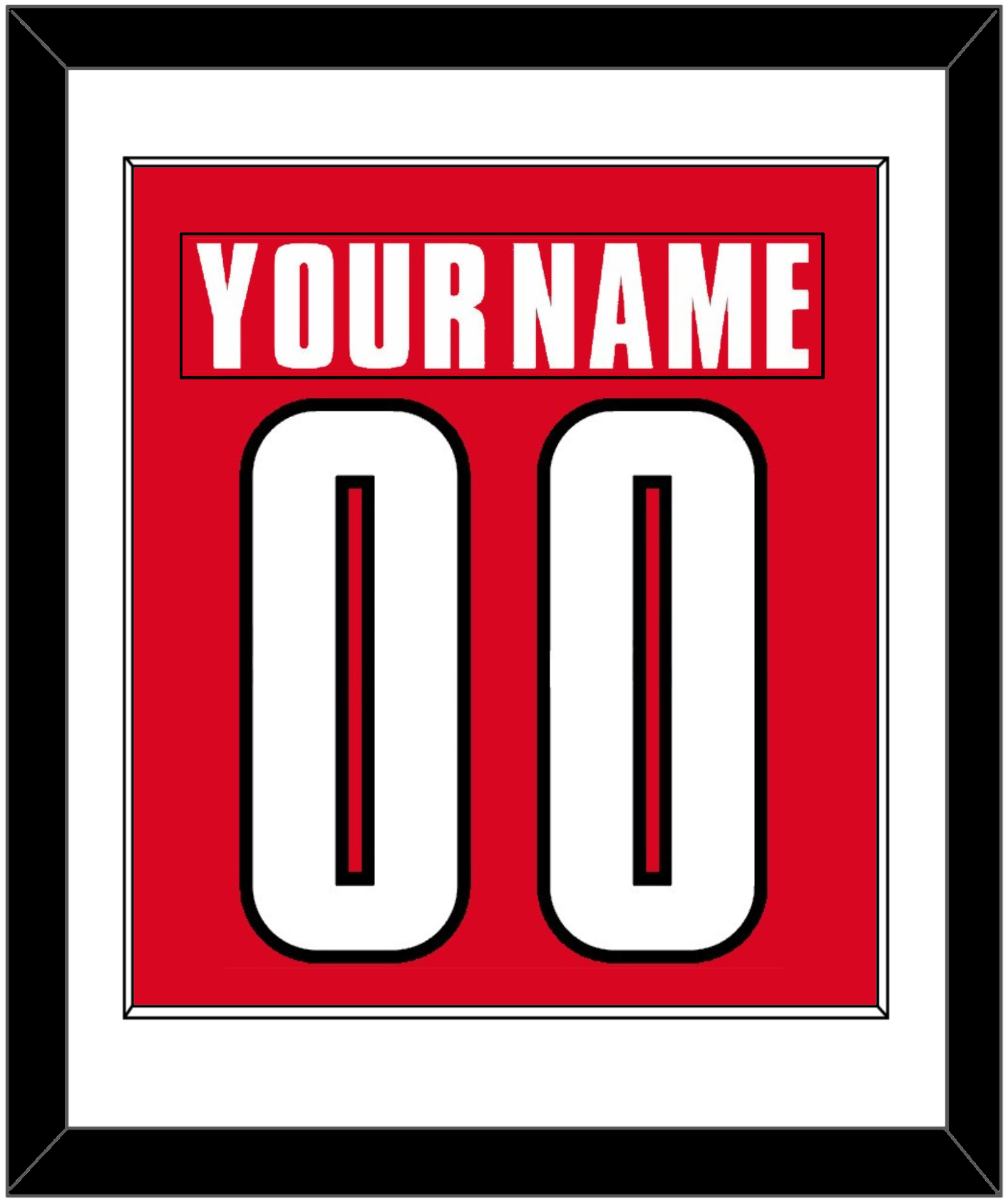 Canada Men's Hockey Nameplate & Number (Back) Combined - 2002 Olympics Road Red - Essential Tier 1