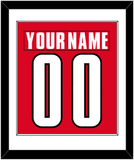 Canada Men's Hockey Nameplate & Number (Back) Combined - 2002 Olympics Road Red - Single Mat 1