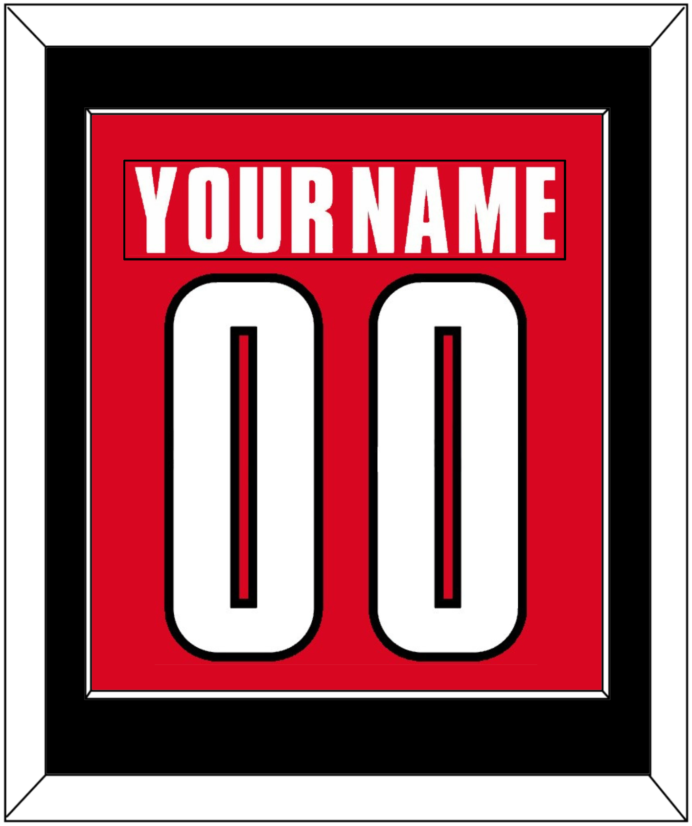 Canada Men's Hockey Nameplate & Number (Back) Combined - 2002 Olympics Road Red - Essential Tier 2