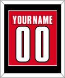 Canada Men's Hockey Nameplate & Number (Back) Combined - 2002 Olympics Road Red - Single Mat 2