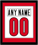 Canada Men's Hockey Nameplate & Number (Back) Combined - 2006 Olympics Home White - Single Mat 1