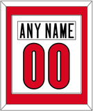 Canada Men's Hockey Nameplate & Number (Back) Combined - 2006 Olympics Home White - Single Mat 1