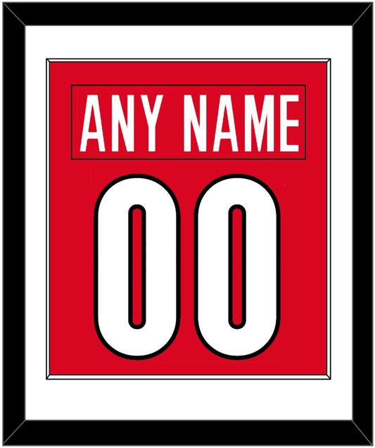 Canada Men's Hockey Nameplate & Number (Back) Combined - 2006 Olympics Road Red - Essential Tier 1