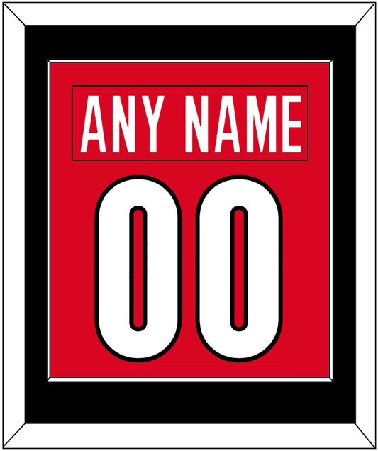 Canada Men's Hockey Nameplate & Number (Back) Combined - 2006 Olympics Road Red - Essential Tier 2