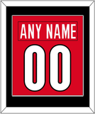 Canada Men's Hockey Nameplate & Number (Back) Combined - 2006 Olympics Road Red - Single Mat 2