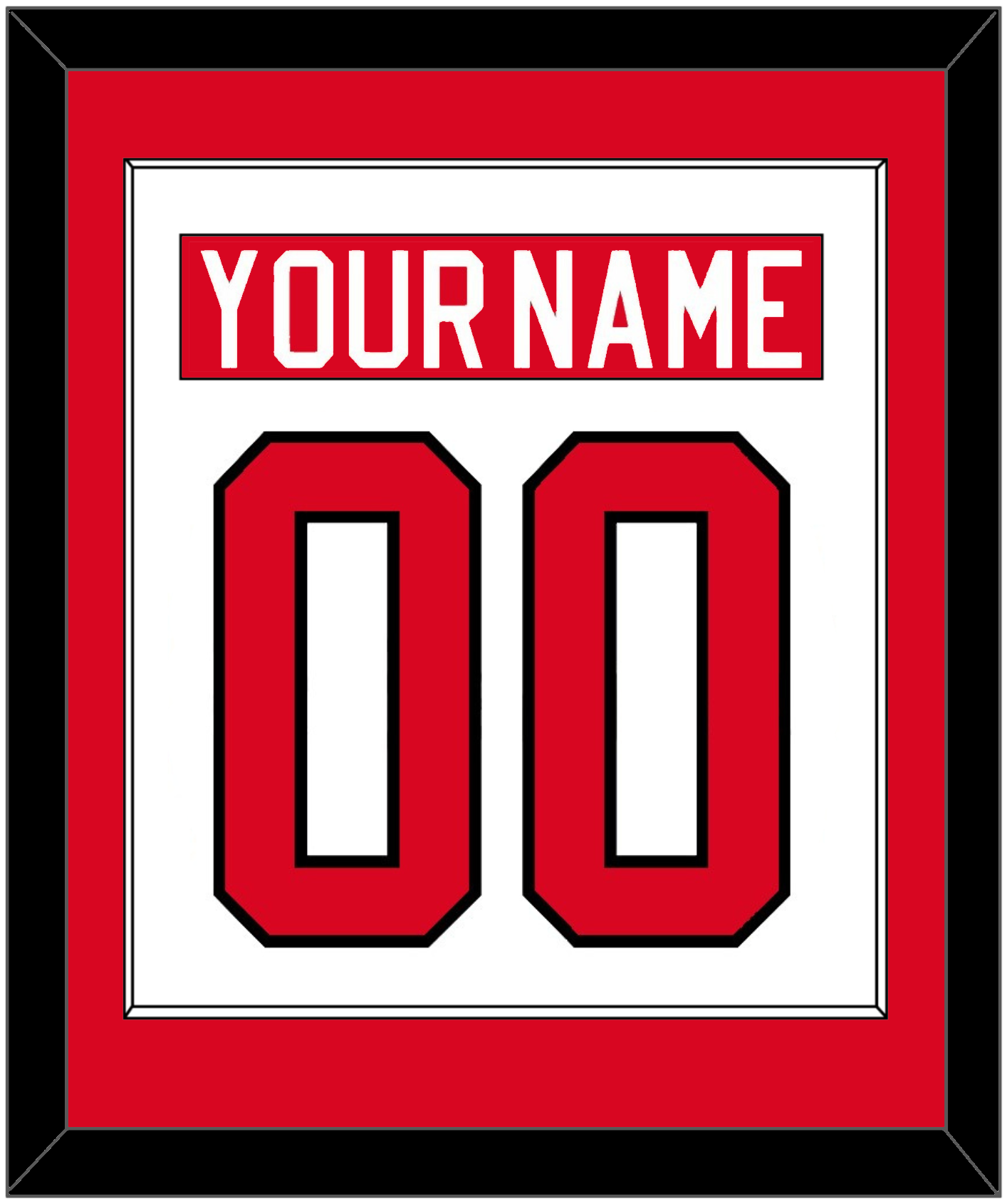 Canada Men's Hockey Nameplate & Number (Back) Combined - 2010 Olympics Home White - Essential Tier 1