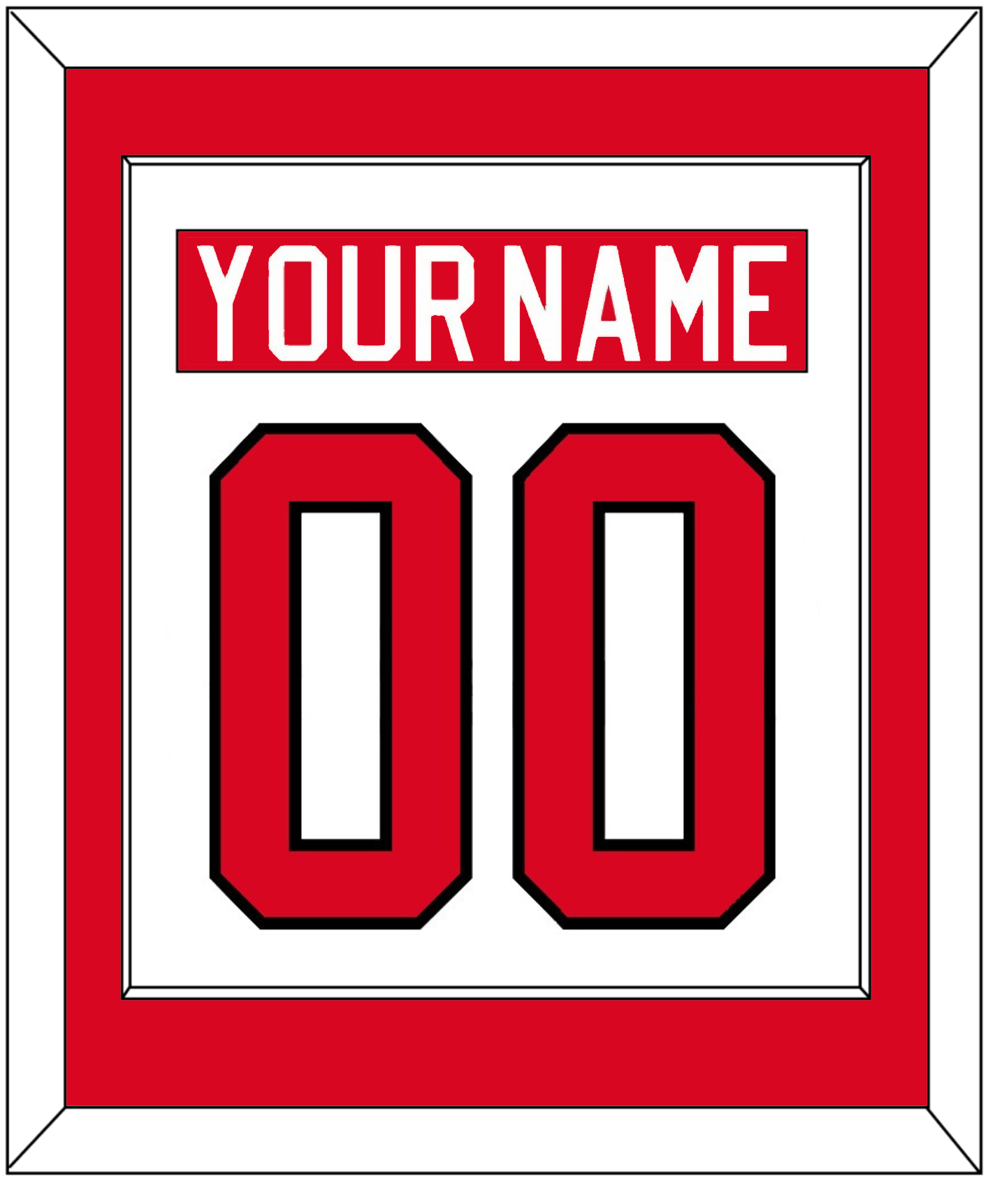 Canada Men's Hockey Nameplate & Number (Back) Combined - 2010 Olympics Home White - Essential Tier 1
