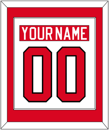 Canada Men's Hockey Nameplate & Number (Back) Combined - 2010 Olympics Home White - Essential Tier 1