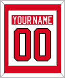 Canada Men's Hockey Nameplate & Number (Back) Combined - 2010 Olympics Home White - Single Mat 1