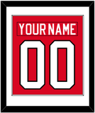Canada Men's Hockey Nameplate & Number (Back) Combined - 2010 Olympics Road Red - Single Mat 1