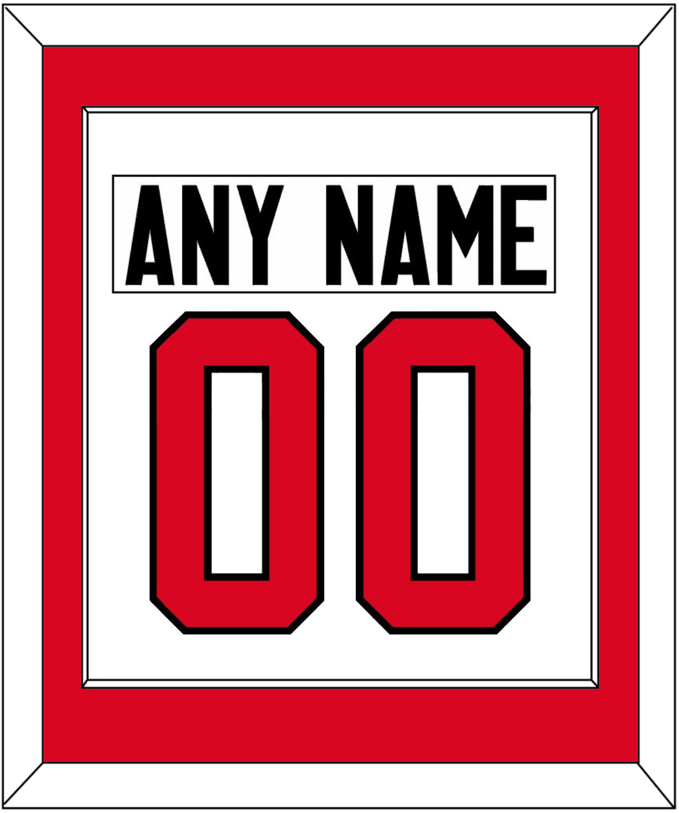 Canada Men's Hockey Nameplate & Number (Back) Combined - 2014 Olympics Home White - Essential Tier 1