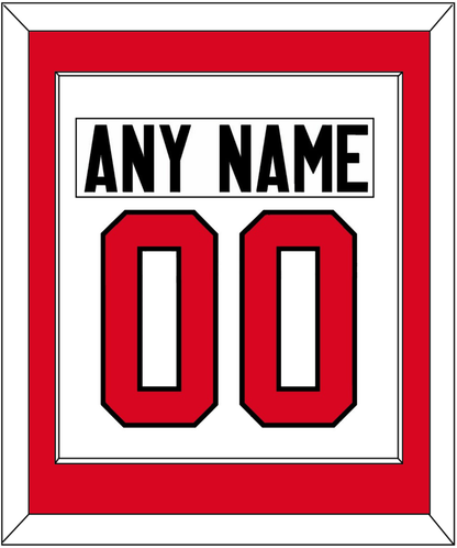 Canada Men's Hockey Nameplate & Number (Back) Combined - 2014 Olympics Home White - Essential Tier 1