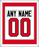 Canada Men's Hockey Nameplate & Number (Back) Combined - 2014 Olympics Home White - Single Mat 1