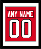 Canada Men's Hockey Nameplate & Number (Back) Combined - 2014 Olympics Road Red - Single Mat 1