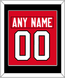 Canada Men's Hockey Nameplate & Number (Back) Combined - 2014 Olympics Road Red - Single Mat 2
