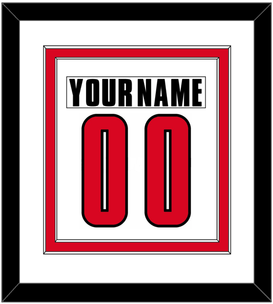 Canada Men's Hockey Nameplate & Number (Back) Combined - 2002 Olympics Home White - Signature Tier 1