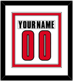 Canada Men's Hockey Nameplate & Number (Back) Combined - 2002 Olympics Home White - Double Mat 1