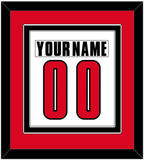 Canada Men's Hockey Nameplate & Number (Back) Combined - 2002 Olympics Home White - Double Mat 2
