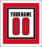 Canada Men's Hockey Nameplate & Number (Back) Combined - 2002 Olympics Home White - Double Mat 2