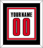 Canada Men's Hockey Nameplate & Number (Back) Combined - 2002 Olympics Home White - Double Mat 3