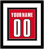 Canada Men's Hockey Nameplate & Number (Back) Combined - 2002 Olympics Road Red - Double Mat 1