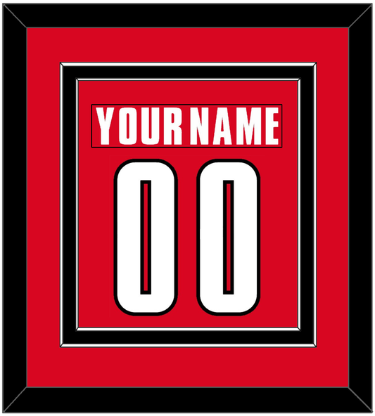 Canada Men's Hockey Nameplate & Number (Back) Combined - 2002 Olympics Road Red - Signature Tier 2