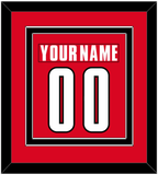 Canada Men's Hockey Nameplate & Number (Back) Combined - 2002 Olympics Road Red - Double Mat 2