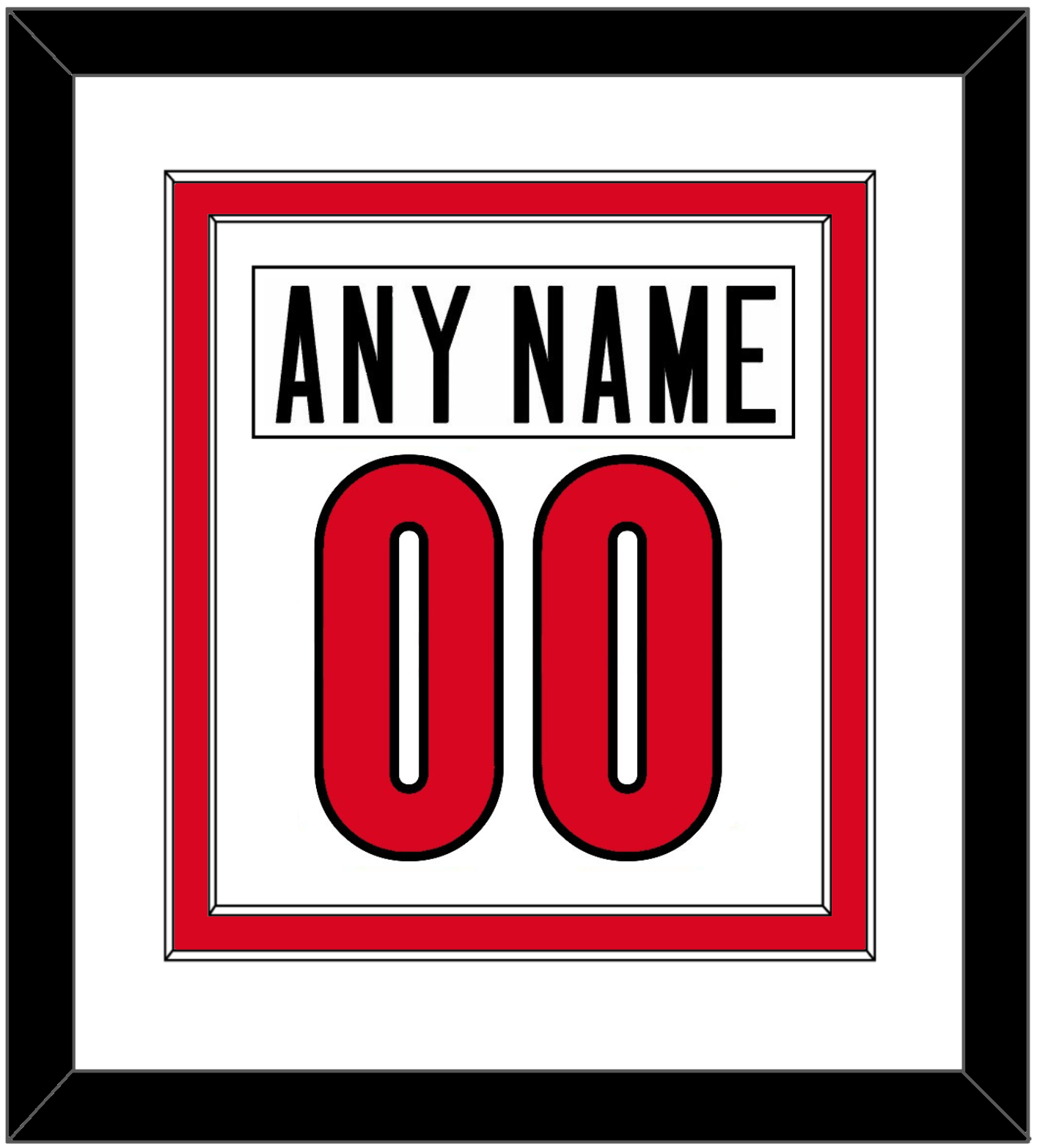 Canada Men's Hockey Nameplate & Number (Back) Combined - 2006 Olympics Home White - Signature Tier 1