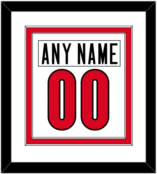 Canada Men's Hockey Nameplate & Number (Back) Combined - 2006 Olympics Home White - Signature Tier 1