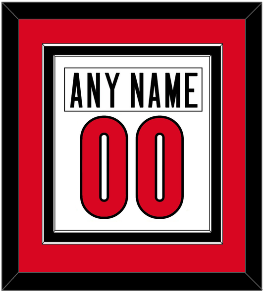 Canada Men's Hockey Nameplate & Number (Back) Combined - 2006 Olympics Home White - Signature Tier 2