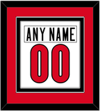 Canada Men's Hockey Nameplate & Number (Back) Combined - 2006 Olympics Home White - Double Mat 2
