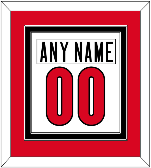 Canada Men's Hockey Nameplate & Number (Back) Combined - 2006 Olympics Home White - Signature Tier 2
