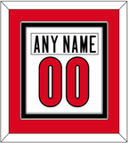 Canada Men's Hockey Nameplate & Number (Back) Combined - 2006 Olympics Home White - Double Mat 2