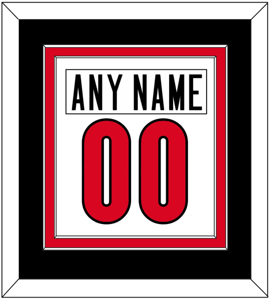 Canada Men's Hockey Nameplate & Number (Back) Combined - 2006 Olympics Home White - Signature Tier 3