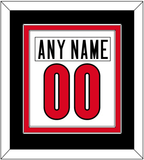 Canada Men's Hockey Nameplate & Number (Back) Combined - 2006 Olympics Home White - Double Mat 3