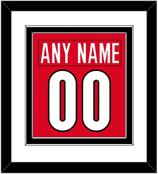 Canada Men's Hockey Nameplate & Number (Back) Combined - 2006 Olympics Road Red - Signature Tier 1