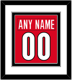 Canada Men's Hockey Nameplate & Number (Back) Combined - 2006 Olympics Road Red - Double Mat 1