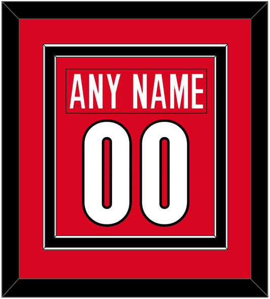 Canada Men's Hockey Nameplate & Number (Back) Combined - 2006 Olympics Road Red - Signature Tier 2