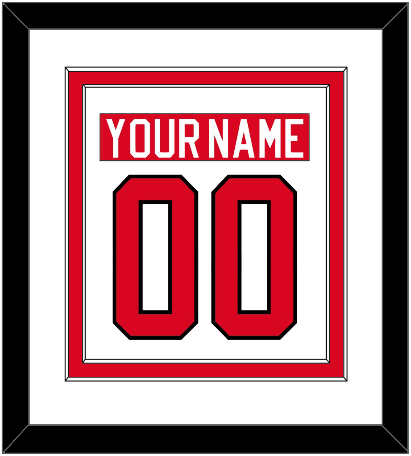 Canada Men's Hockey Nameplate & Number (Back) Combined - 2010 Olympics Home White - Signature Tier 1