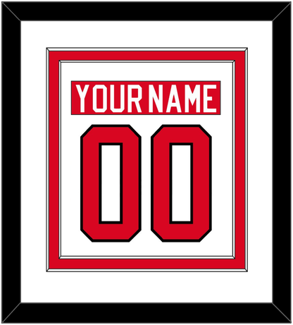 Canada Men's Hockey Nameplate & Number (Back) Combined - 2010 Olympics Home White - Signature Tier 1