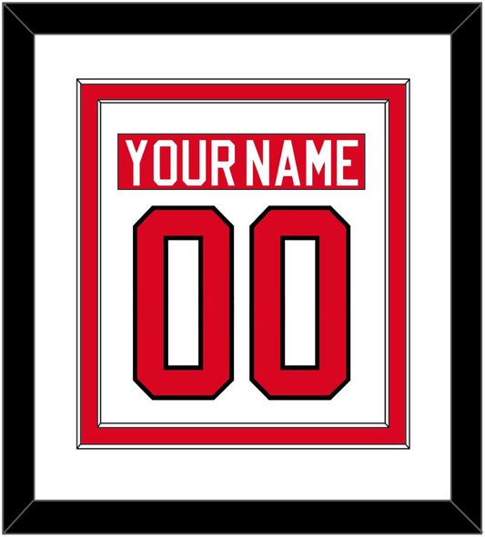 Canada Men's Hockey Nameplate & Number (Back) Combined - 2010 Olympics Home White - Signature Tier 1