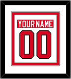 Canada Men's Hockey Nameplate & Number (Back) Combined - 2010 Olympics Home White - Double Mat 1