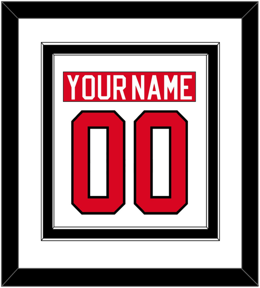 Canada Men's Hockey Nameplate & Number (Back) Combined - 2010 Olympics Home White - Signature Tier 2