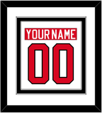 Canada Men's Hockey Nameplate & Number (Back) Combined - 2010 Olympics Home White - Double Mat 2