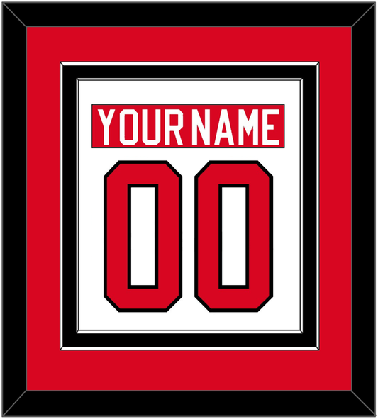 Canada Men's Hockey Nameplate & Number (Back) Combined - 2010 Olympics Home White - Signature Tier 3