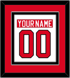 Canada Men's Hockey Nameplate & Number (Back) Combined - 2010 Olympics Home White - Double Mat 3