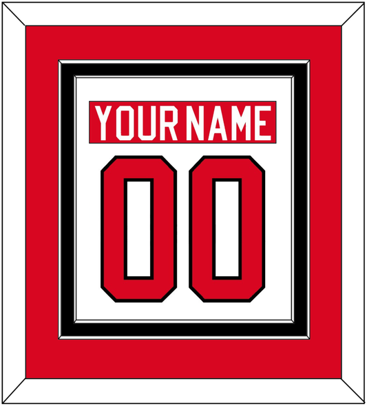 Canada Men's Hockey Nameplate & Number (Back) Combined - 2010 Olympics Home White - Signature Tier 3